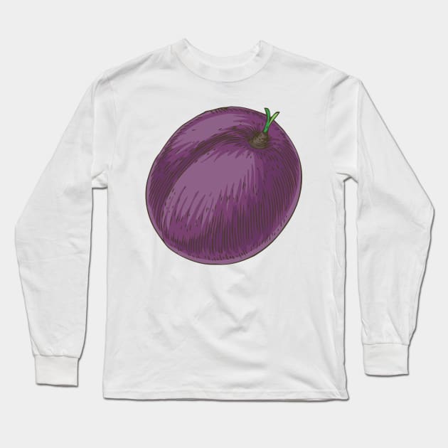 Plum Long Sleeve T-Shirt by deepfuze